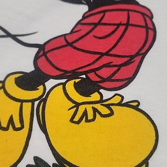 Vintage 90s Disney Mickey Mouse Golf T-Shirt FORE! Graphic Tee White Single... - Picture 5 of 14